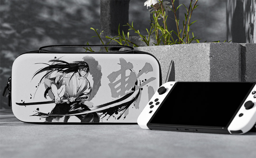 Mytrix Switch Carrying Case for Nintendo Switch & Newest Switch OLED, Japanese Samurai Protective Travel Storage Bag with Pocket & 10 Game Card Slots Mytrix Switch Carrying Case for Nintendo Switch & Newest Switch OLED, Japanese Samurai Protective Travel Storage Bag with Pocket & 10 Game Card Slots